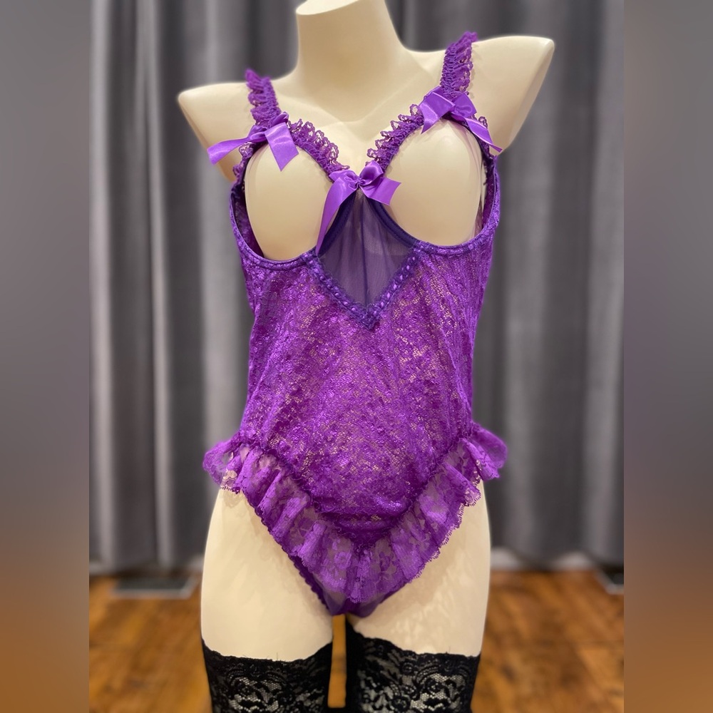 Purple Shirley of Hollywood teddy bodysuit